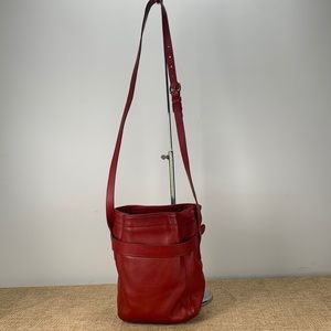 vintage Coach belt buckle leather crossbody shoulder bag